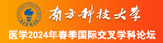 鸡巴插免费网站南方科技大学医学2024年春季国际交叉学科论坛